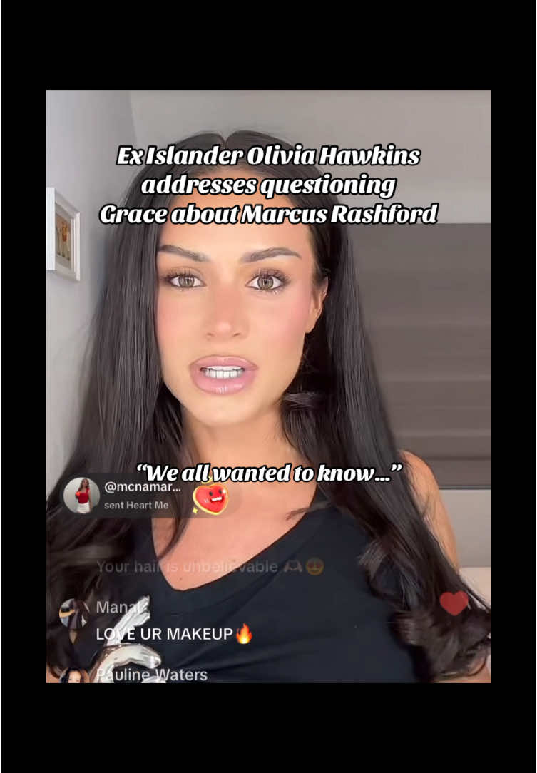 Olivia addresses the moment she asked Grace about dating Marcus Rashford #fyp #LoveIsland #loveislanduk #loveislandallstars #AllStars #oliviahawkins #gracejackson #gracerosa #marcusrashford 