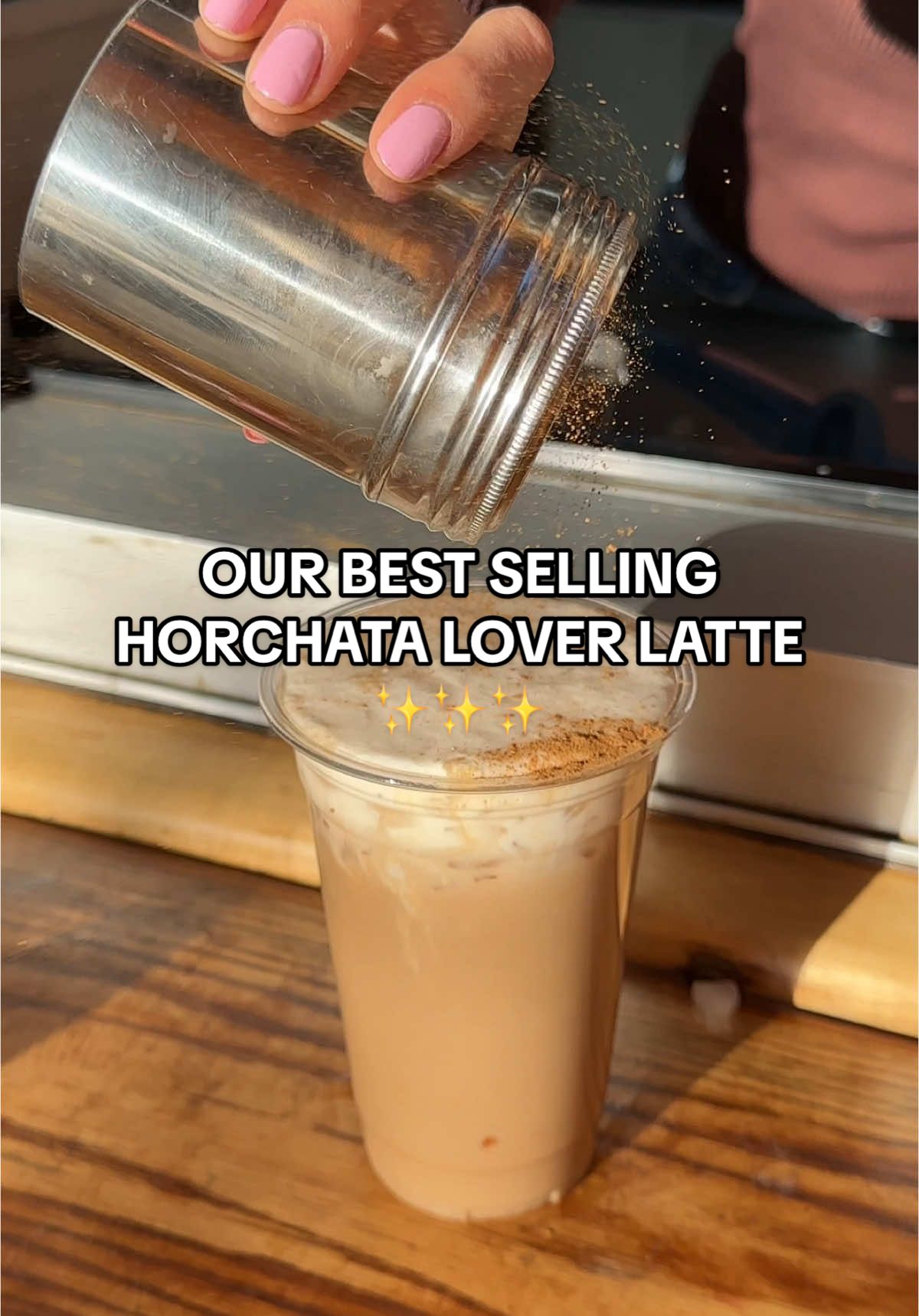 A closer look at our best selling signature drink ✨✨✨  #coffeelover #coldfoam #sanfernandovalley #santaclarita #sfv #losangelesfood #latte #coffeshop #canyoncountry #SmallBusiness #lattelover #horchatalatte 