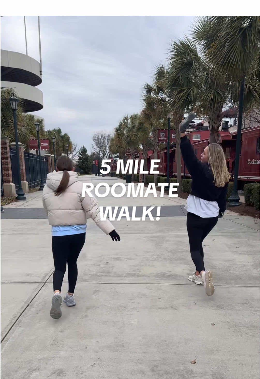 Why yap on the couch when you can yap and walk?  @Kelly @Lauren  #fivemilewalk #walkwithfriends  