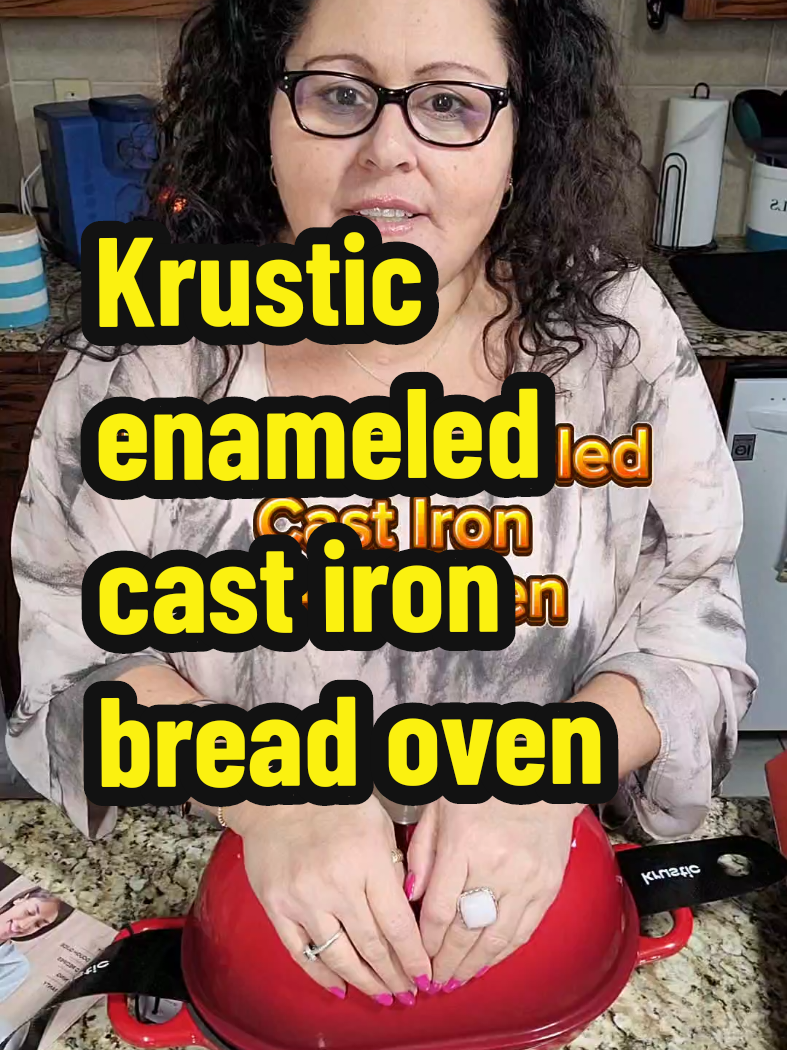 Krustic 5.5 Quart Oval Enameled Cast Iron Bread Oven Elevate your baking game with the Krustic 5.5 Quart Oval Enameled Cast Iron Bread Oven, designed for professional-quality results in your home kitchen. Crafted with durable enameled cast iron, this bread oven delivers superior heat retention and even distribution, ensuring a perfect, golden crust and a tender interior every time. The 5.5-quart capacity is ideal for baking artisan-style loaves, sourdough, and more. Its oval shape accommodates a variety of bread sizes and shapes, while the tight-fitting lid traps steam, mimicking the results of a commercial bread oven. The versatile design is perfect for not just bread but also roasting, braising, and slow-cooking your favorite dishes. Features: Premium Enameled Finish: Chip-resistant coating ensures durability and easy cleaning. Superior Heat Retention: Maintains even heat for consistent baking and cooking. Versatile Use: Perfect for bread, casseroles, soups, and roasts. Elegant Design: A timeless piece that transitions seamlessly from oven to table. Compatible with all stovetops, including induction, and oven-safe up to 500°F, the Krustic bread oven is a must-have for any home baker or chef. Make your kitchen the heart of artisanal craftsmanship today! #krustic #breadoven #castiron #castironcooking #bread #sourdough #sourdoughbread #sourdoughtok #sourdoughbaking #krusticbreadoven #sourdoughstarter #sourdoughbakingforbeginners #sourdoughtiktok #trinicooks 