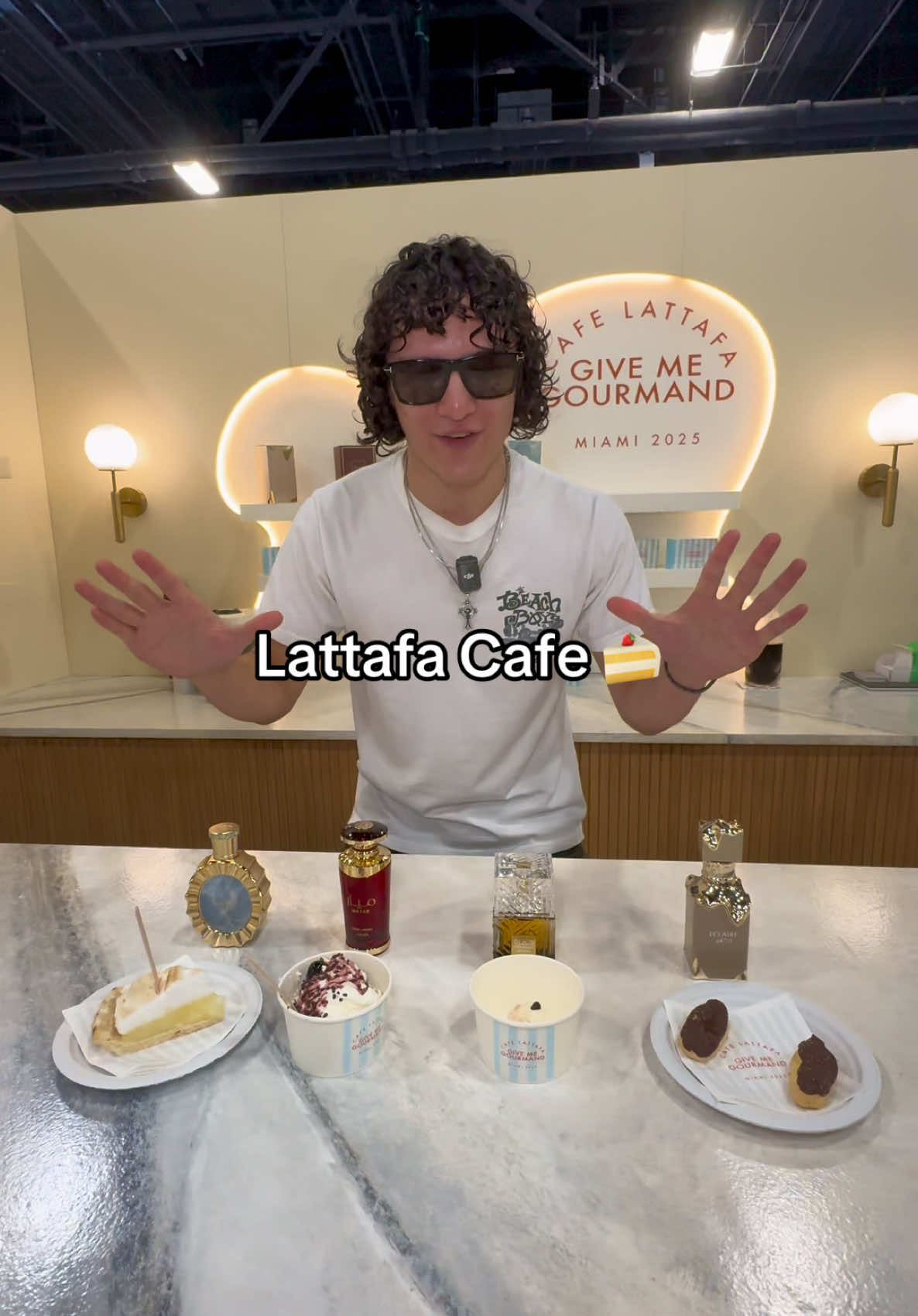 BRAND NEW Lattafa at the Lattafa Cafe 🤩🍰 #perfumetiktok #perfume #fragrancetiktok #lattafakhamrah #lattafaperfumes 