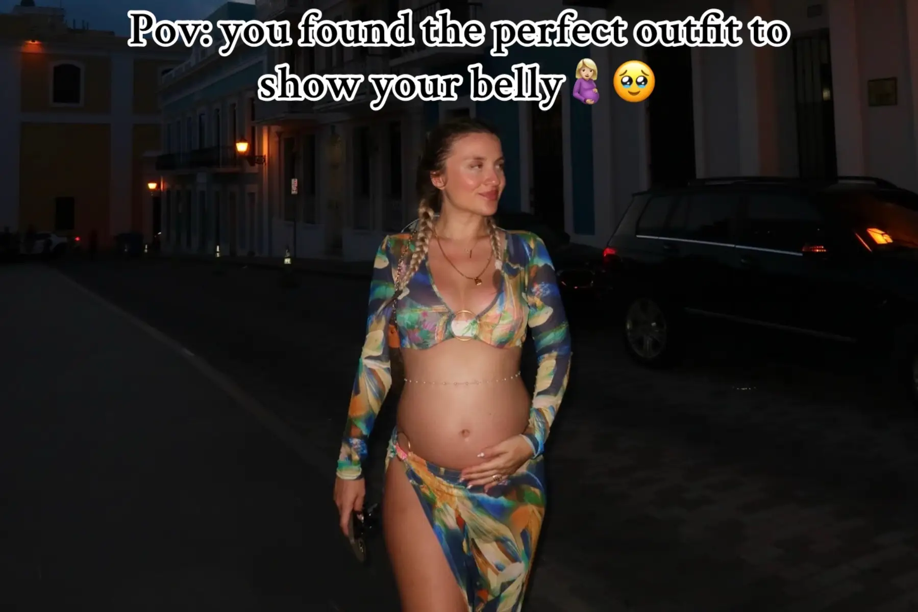 Celebrating our baby girl in Old San Juan🇵🇷 where would you want to go for a babymoon?🤰🏼 #fyp #pregnantlife #pregnancyjourney #pregnancytiktok #pregnantmama #pregnantoutfits #pregnantbelly #datenightoutfit #outfitideas 