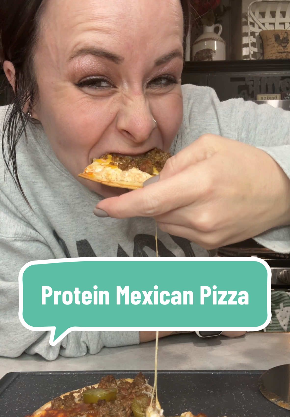 Not gonna lie I was craving a Taco Bell Mexican pizza on the way home this evening so I came home and made a high protein low-carb version! #Recipe #lowcarb #highprotein #mexicanpizza #quickrecipes #foodietiktok 