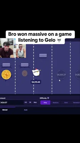 Bro won massive on a game listening to Gelo 💀 #kickstreaming #streamer #stevewilldoit #crossyroad 