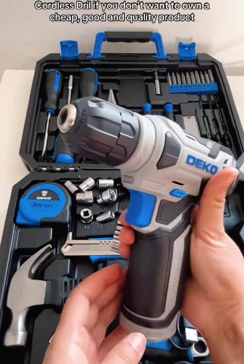 Tackle every task with ease! The DEKOPRO Cordless Drill Kit is your ultimate companion for home and workshop needs. 💡🔩 #DEKOPROTools #DIYEssentials#tiktokmademebuyit #falldealsforyou 