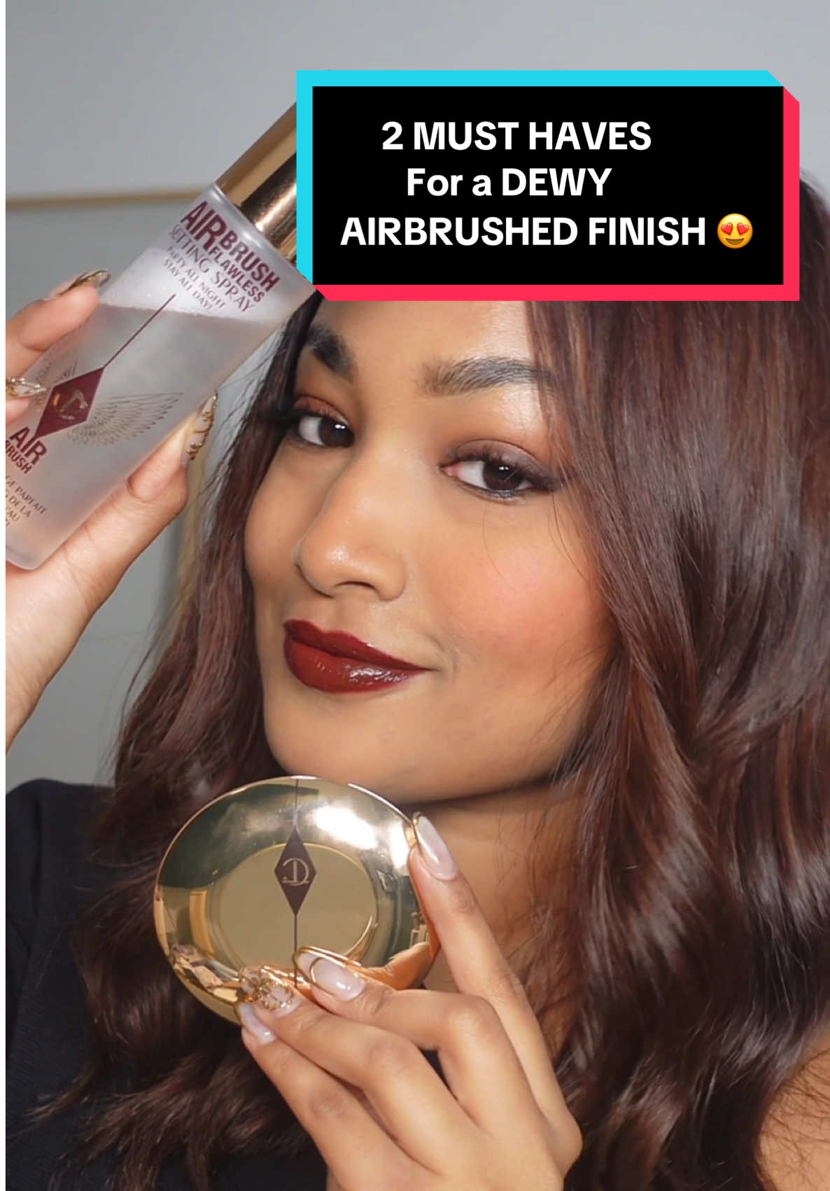 Legendary for a reason! @Charlotte Tilbury ✨ Nothing like a beautiful airbrushed dewy look!  All products in 🔗 link in bio so you can find easily 🥰 @charlottetilbury Flawless Setting Spray is light in texture, just “melts” the makeup and gives a beautiful natural look.  Makeup feels to cakey? No problem, drench in this and it brings back that skin-like finish 😍 The Airbrush flawless finish powder blurs out, mattify, smoothen the skin for an airbrushed look! Available at @Sephora Singapore  . . . . . . #CharlotteTilbury #GetTheTilburyFeeling #settingspray #airbrushedmakeup #dewyskinmakeup #makeupsetettingspray #makeupfixingtips #brownskinmakeup #brownskinmakeuplook #minimalmakeuplook #longlastingmakeup #everydaymakeup #nofiltermakeuplook #dewysettingspray #dewymakeupfinish 