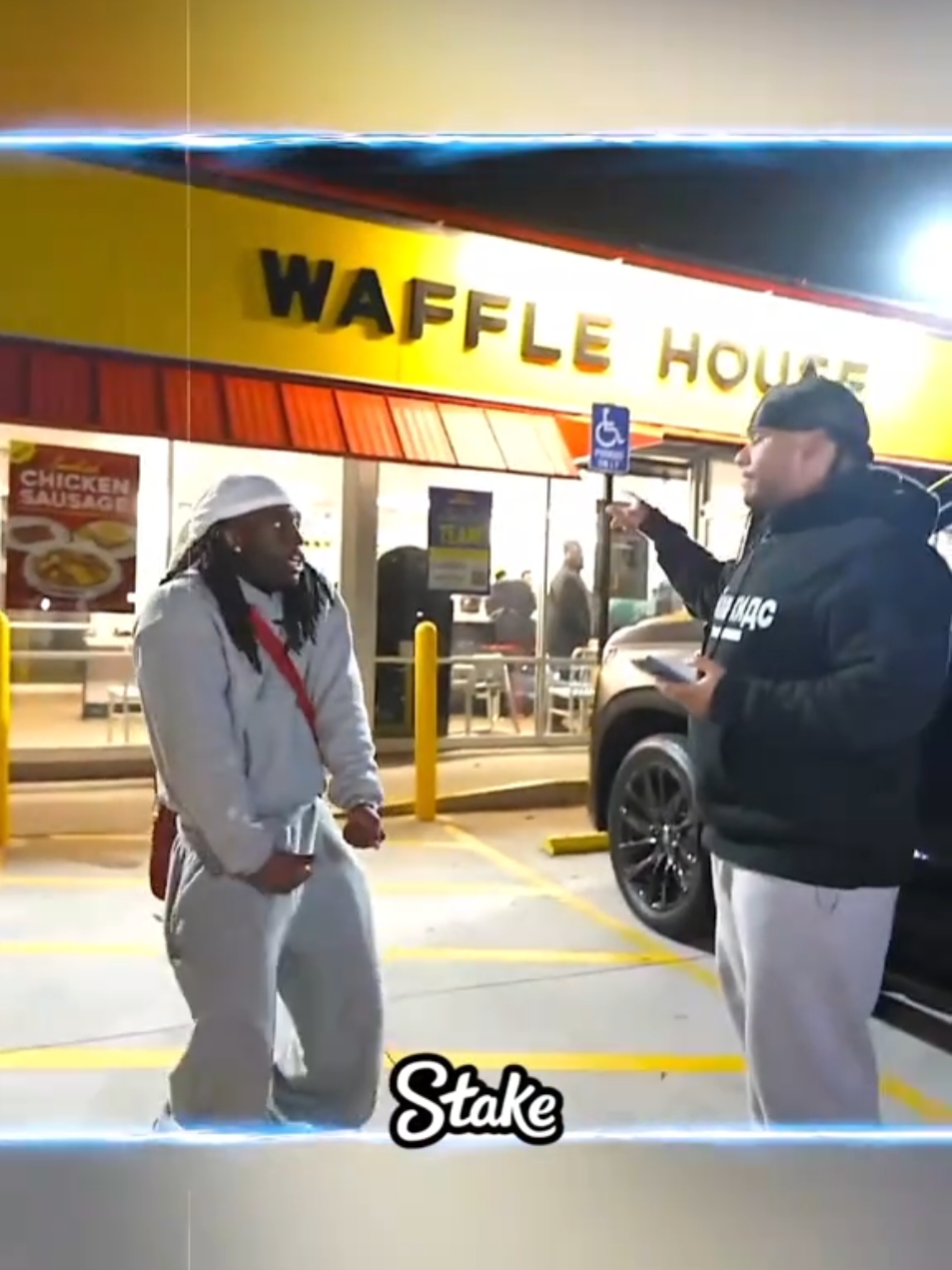 Kai Cenat and Fanum vibing outside the waffle house while waiting for their order on stream 😭❤️‍🩹 #kaicenat #fyp 