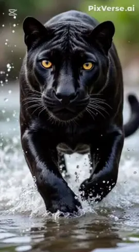 Live wallpaper for ios and android | This image portrays a sleek and powerful black panther charging forward through splashing water | This image features a highly detailed, dynamic depiction of a snow leopard in mid-leap. @PixVerse @CapCut #capcut_edit #jaguar #livewallpapers #wallpaper4k #videoviral #wallpaper 