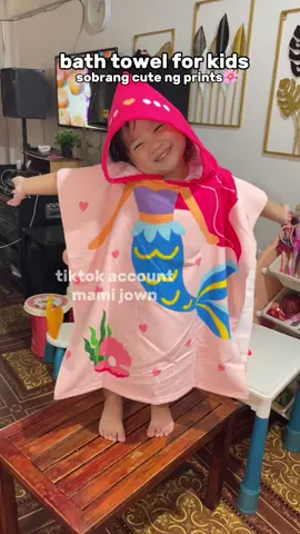 may bata nanamang lalong sisipaging maligo  dahil sa bago at cute niyang bath towel 🥰❤️ #bathtowelforkids #kidsbathtowel #bathtowel #towelforkids #childrenscapebathtowel  #toddlersoftiktok #toddler 