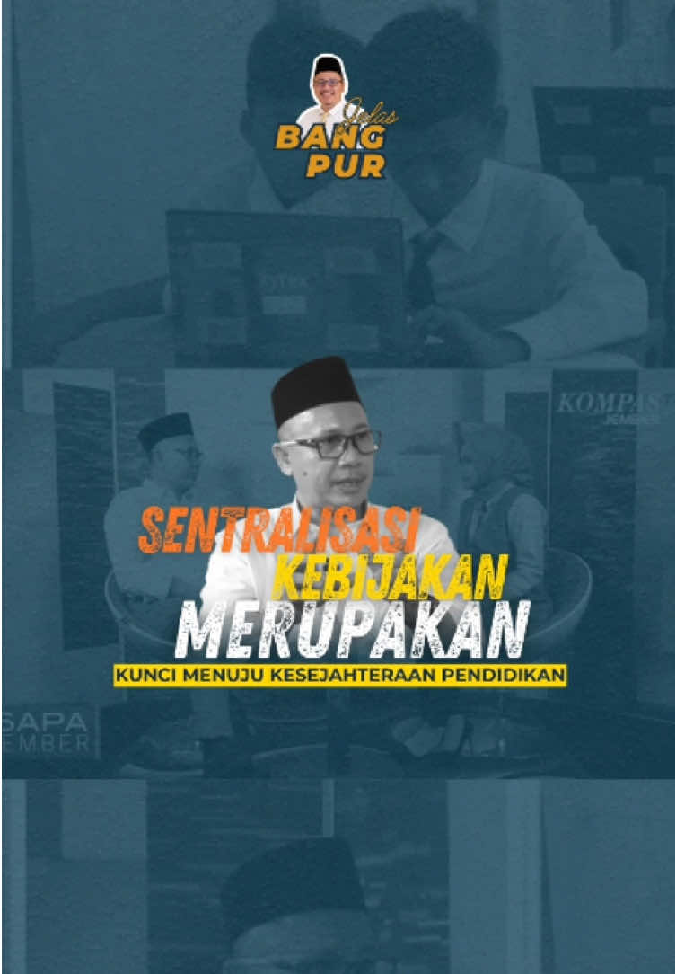 Sentralisasi Kebijakan Pendidikan. Pendidikan yang merata dan kualitas yang baik menjadi impian kita bersama. Hal tersebut akan dapat tercapai jika sinergi antara pemerintah pusat dan daerah terjalin dengan baik. Urusan pendidikan baik kurikulum dan anggaran perlu untuk ditarik ke pemerintah pusat. Kenapa? Karena jika masih berada dibawah naungan pemerintah daerah kesenjangan fiskal tiap daerah tentu berbeda. Kemampuan daerah juga akan berbeda pula dalam hal implementasi kebijakan pendidikan.  Oleh sebab itu, semua kebijakan pendidikan harus bisa disentralisasi di pemerintah pusat. Pemerintah tentu akan meembuat kebijakan yang tentunya adil dan seimbang berdasarkan parameter yang ada di setiap masing-masing wilayah.  Jika menurut Sahabat BP, hal apa yang harus dilakukan pemerintah? Yuk komen dibawah ..  #jember #lumajang #fyp #pendidikan #sahabatbp 