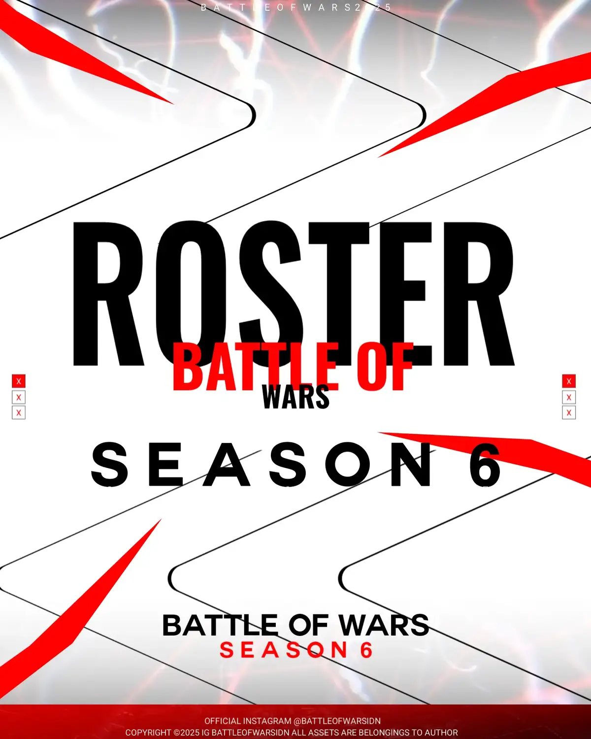 BERIKUT ADALAH ROSTER LINEUP DARI 8 TIM YANG MENGIKUTI BATTLE OF WARS SEASON 6🔥‼️ #battleofwars 