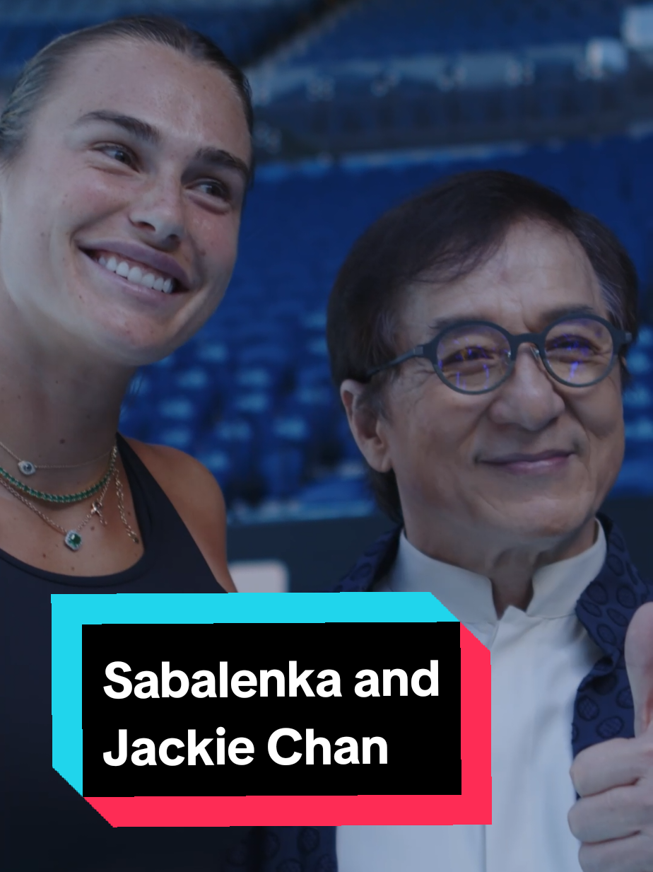 Aryna Sabalenka & Jackie Chan 🤝  #AusOpen 