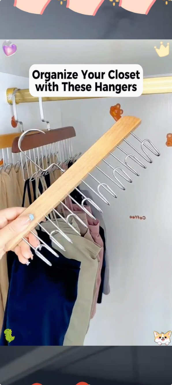 These not only organize your closet, but save space as well! Jou could also hang belts, bras, or bags! #spacesaver #hangers #organize #organization #tiktokshopfinds #tiktokshopaffiliate #affiliatemarketing #bfcm #tiktokshopcybermonday 