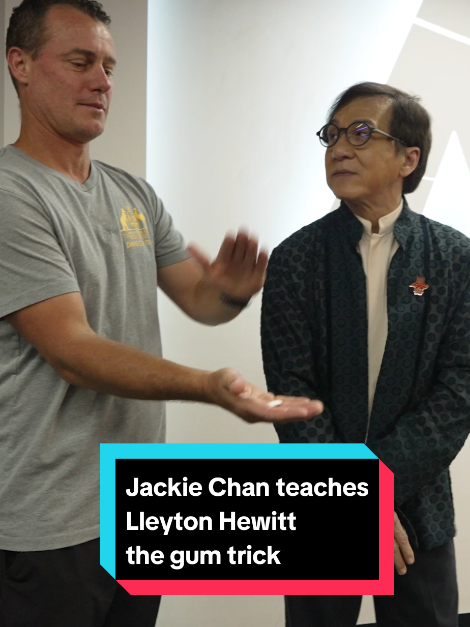 Jackie Chan and Lleyton Hewitt 🤝 #AusOpen 