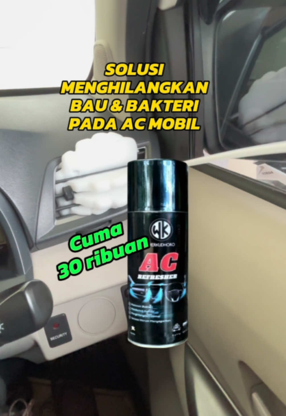 Cuma 30 ribuan saja, ac mobil jadi bersih bebas bakteri dan bau dengan AC Refresher ini. #acrefresher #pembersihac #pembersihacmobil #acrefreshermobil #wibgajian #cuantanpabatas #CapCut 