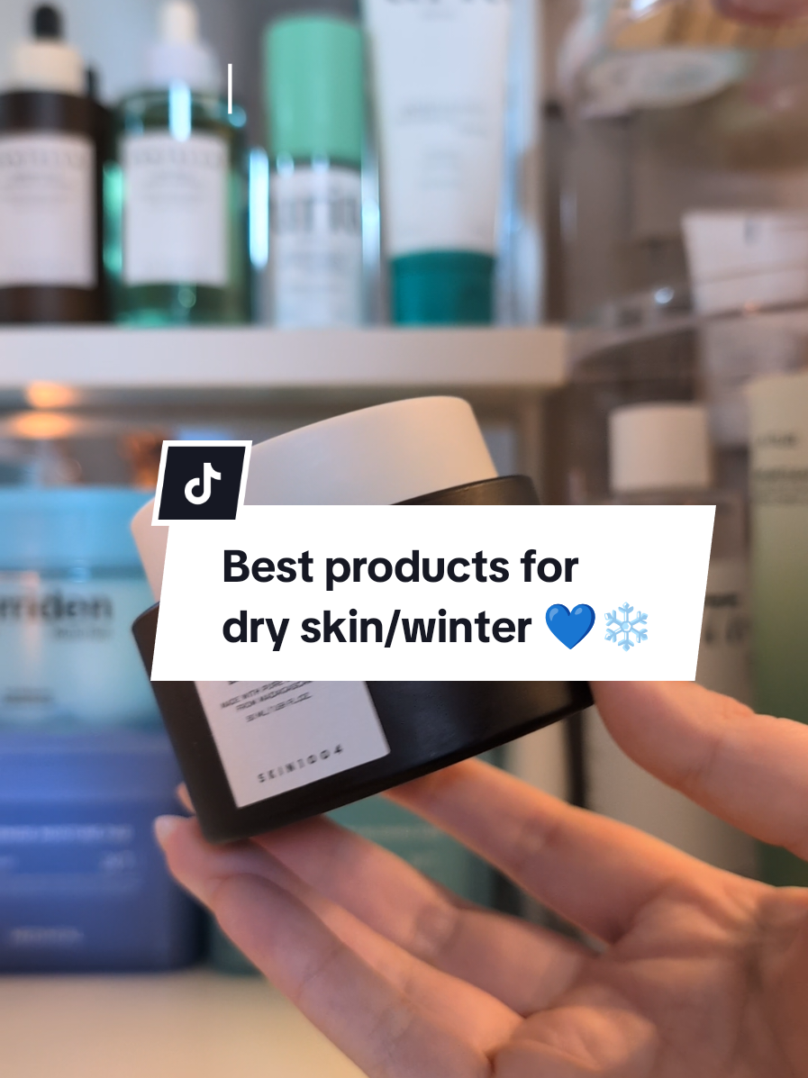 BEST PRODUCTS FOR DRY SKIN 💙🌨️❄️ I really enjoyed making the sensitive skin/acne prone version of this video so I wanted to do another that looks at the best products for dry skin! Throughout winter my skin has been in need of some extra hydration and these are the products I've been turning to! 💙 @SKIN1004 Official Probio-cica Enrich Cream 💙 @𝗧𝗼𝗿𝗿𝗶𝗱𝗲𝗻 토리든 Dive in Multi Pad 💙 @mediheal_official Watermide Moisture Pad 💙 @skin1004 Probio-cica Intensive Ampoule 💙 @skin1004 Hyalu-Cica Water-fit Sun Serum 💙 @TORRIDEN US Dive In Serum 💙 @torriden Dive In Soothing Cream  💙 @COSRX Official Advanced Snail 96 Mucin Power Essence 💙 @cosrx_uk Advanced Snail 92 All in one Cream  💙 @PURITO SEOUL Mighty Bamboo Panthenol Cream What are your favourite hydrating products for dry skin/winter dryness? #dryskin #dryskincare #dryskinroutine  #kbeauty #koreanskincare #viralskincare #winterskincare #winterskincareroutine @Purito Seoul Collabs @skin1004_influencers @스킨1004 Korea @Mediheal Us