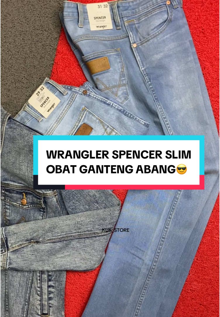 Obat Ganteng abang ini dek🤭 Cak Cek Live Abg itu dulu dek, Kalo kira2 cocok nanti kita CO🫣😇 #wibgajian #wranglerjeans #wrangleroriginal #sale #kukstore 