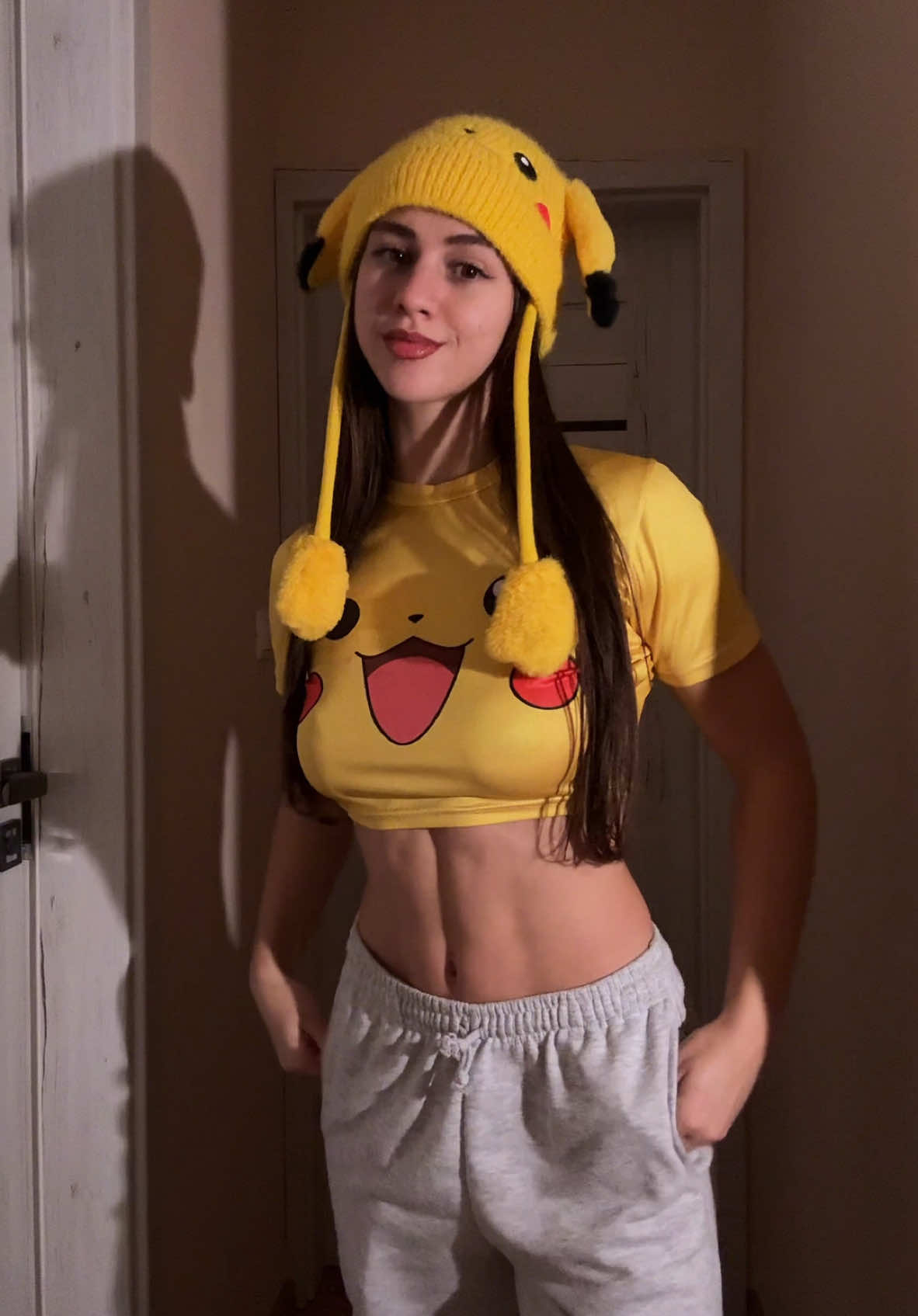 Pika transition 🤯 #fitgirl #cosplay #pokemon #gymrat #slovakia #usa