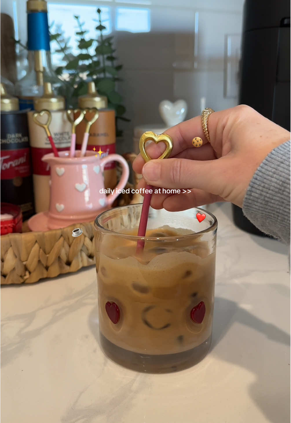 today’s coffee: brown butter cookie dough iced latte 🤎  #icedcoffee #nespresso #coffeerecipes 