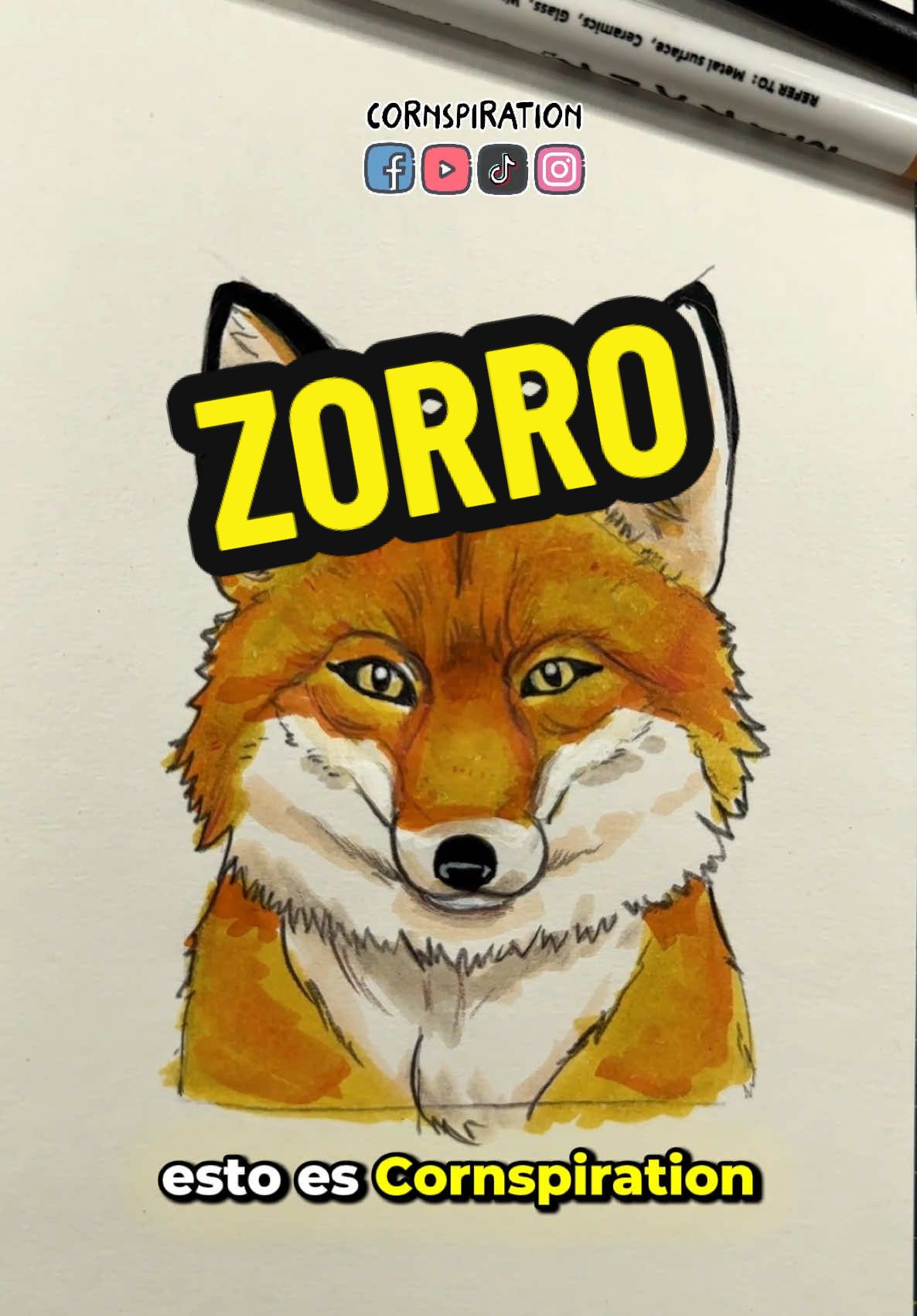 Cómo dibujar un Zorro 🦊 #dibujo #arte #tutorial #drawing #art