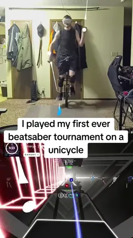 I was in the top 3 for most of the maps but the tournament isn't over so I don't know who won yet #quest2 #beatsaber #unicycle #gaming #virtualreality #esports #tournament 