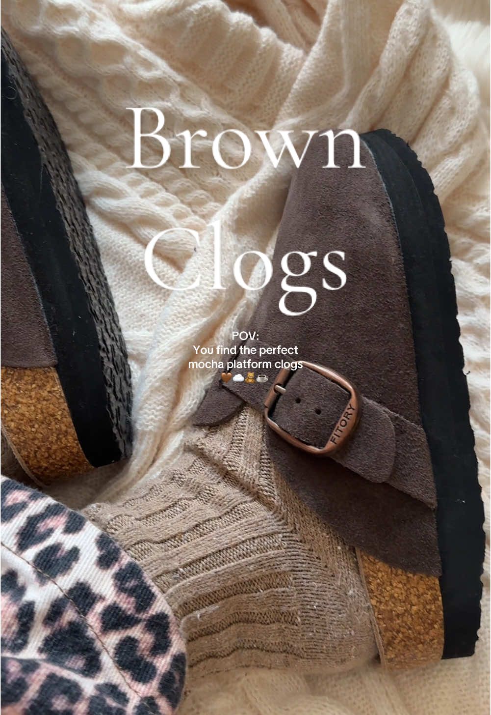 The perfect brown platform clogs 🤎  #clogs#fallfashiontrends#winterfashion#mocha#tiktokshopfinds 