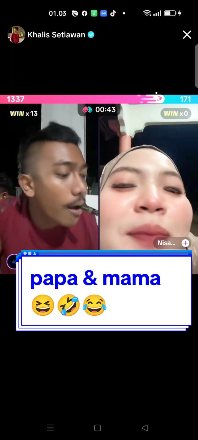 @Khalis Setiawan  papa dan mama Nisa 🤣🤣