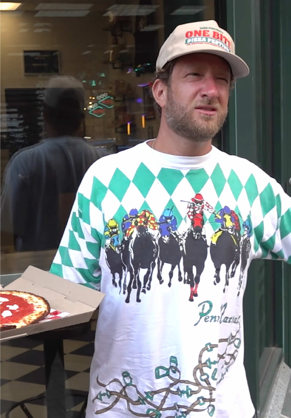 …a slice of what with everything on it?