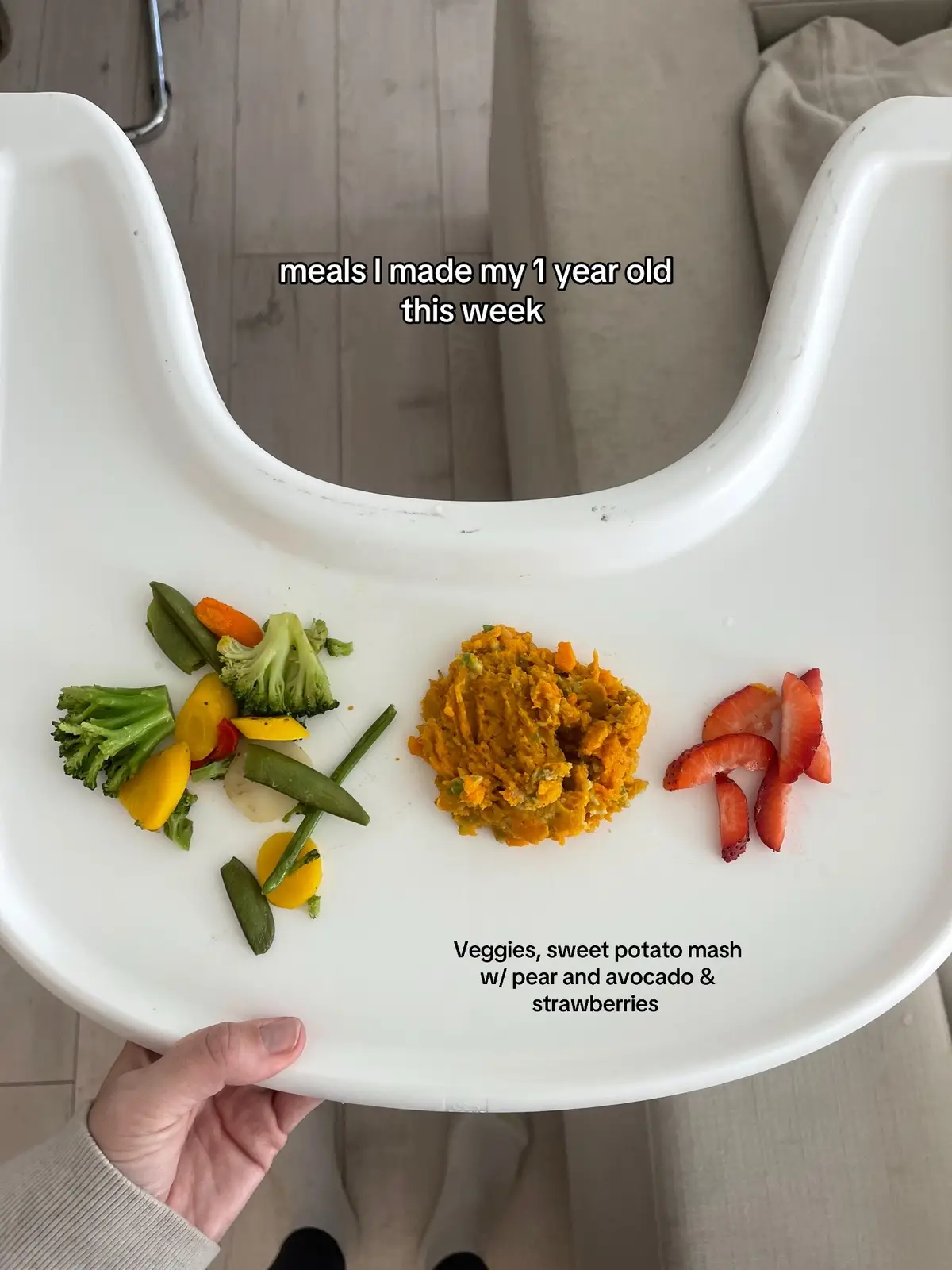 I like to meal prep his favorite foods like sweet potato’s and muffins but besides that, we just feed him whatever we’re eating (esp for dinner!) #toddlermeals #toddlermom #toddlermealideas #healthy 