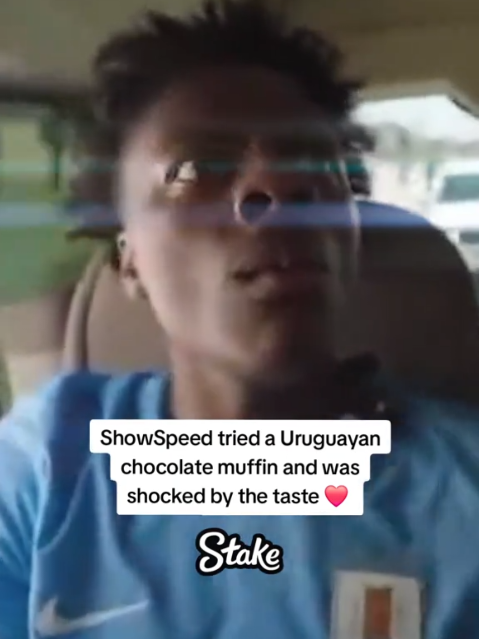 ShowSpeed tried a Uruguayan chocolate muffin and was shocked by the taste ❤️ #ishowspeed #fyp 