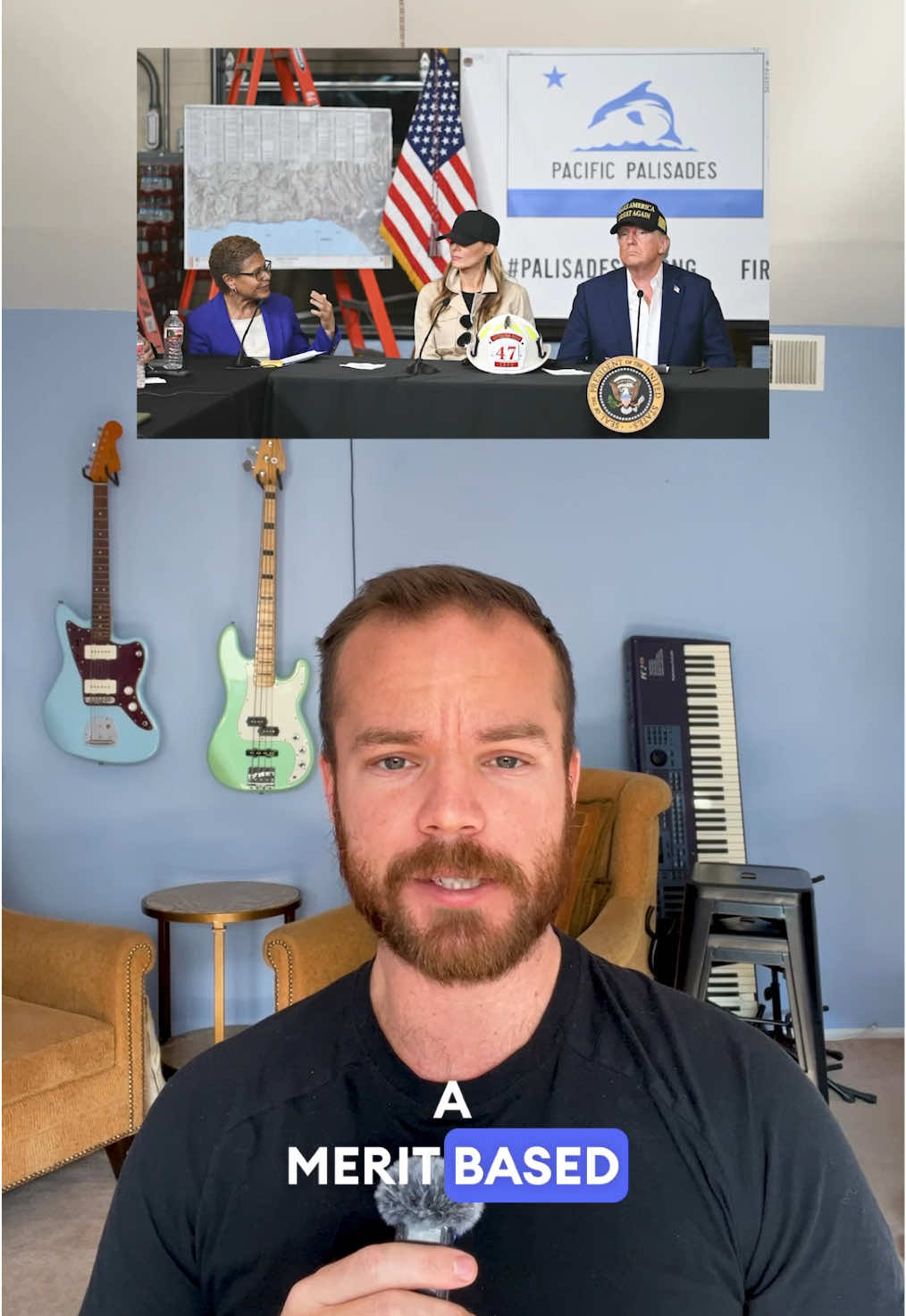 Trump calls out Karen Bass in LA wildfire briefing for delaying permits. The people are tired of waiting. 👀 #BreakingNews #LosAngeles #Politics