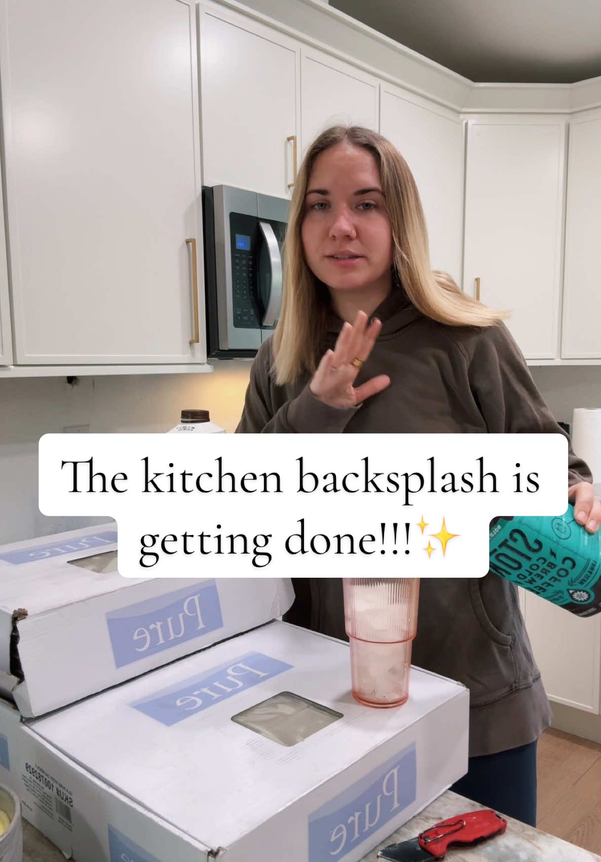 I can’t wait to do a before and after of the entire kitchen transformation🥹