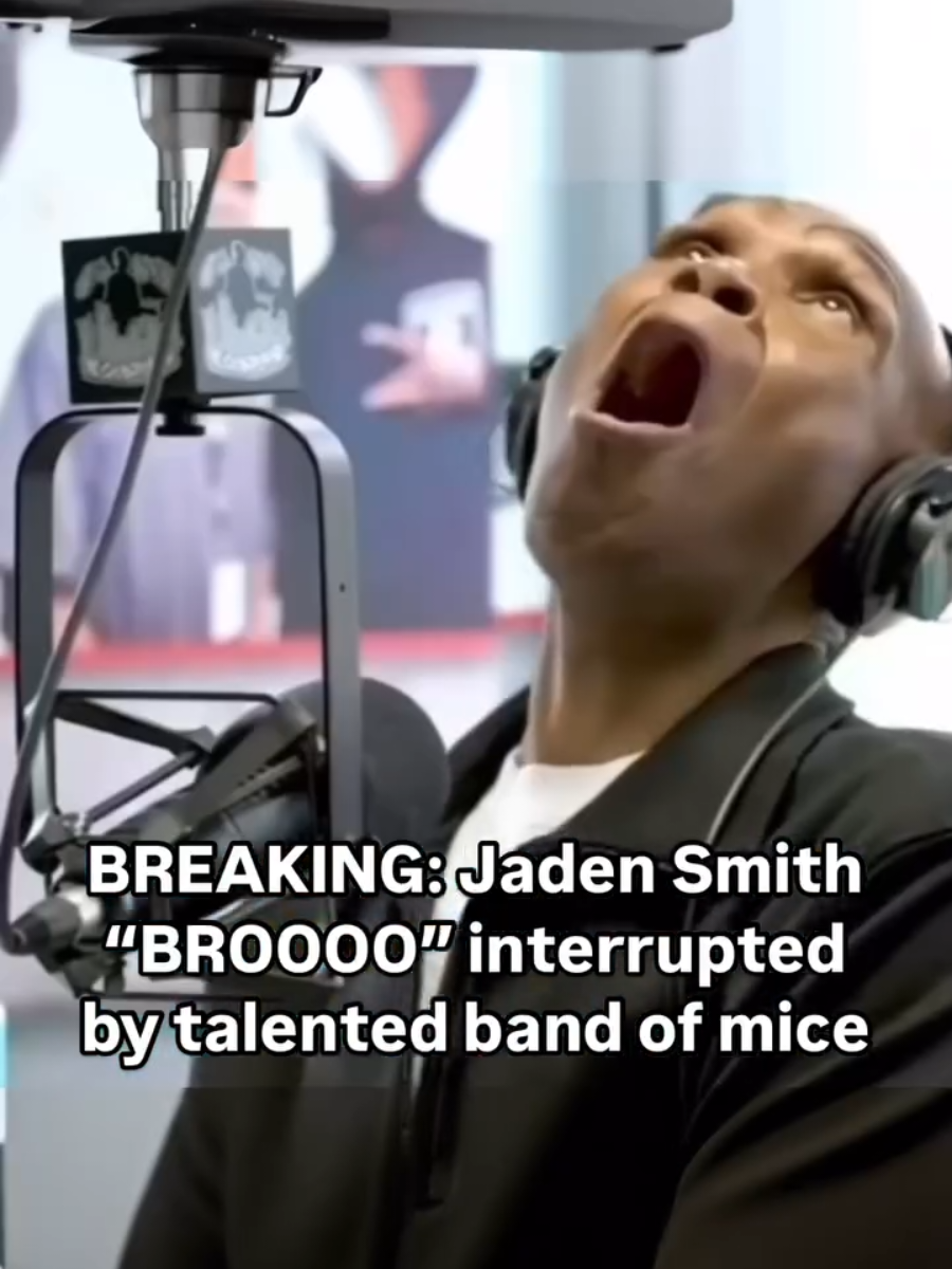 Breaking news! Jaden Smith interrupted by a band of talented mice #jadensmith #band #mice #fyp #funnytiktok #guitar #musician 