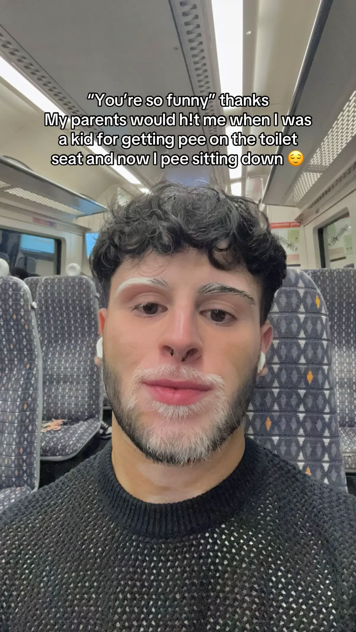 I just pretend that i do it in solidarity with women because they can’t really hold their foof and Pee standing up 🥹 #relatable #fyp #vitiligo #adhd #feminist #womensrights #humour #viral 