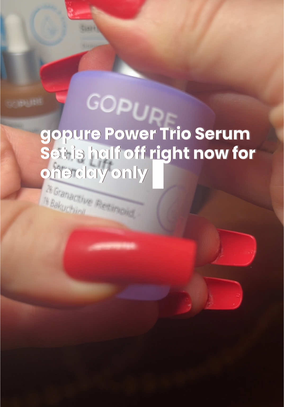 Huge Sale on GOPURE’s Power Trio Serum Set @Gopure #gopure #gopurebeauty #glassskin #skinglowup #skincareessentials #hyaluronicacid #vitamincserum #retinolskincare #TikTokShop #jumpstartsale #sale #freeshipping 