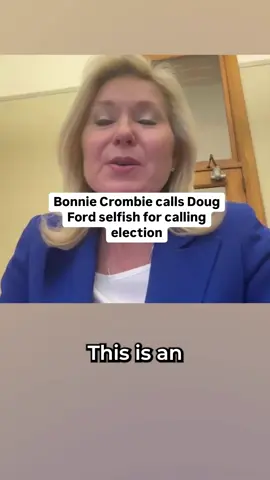 Ontario Liberal Leader #BonnieCrombie is calling Premier #DougFord “selfish” and “reckless” for calling an early election. #onpoli #OntarioElection2025 Read more at nowtoronto.com.