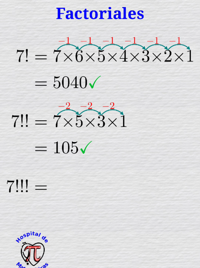 Factoriales. #razonamientomatematico #matematicas #math #hospitaldematematicas 