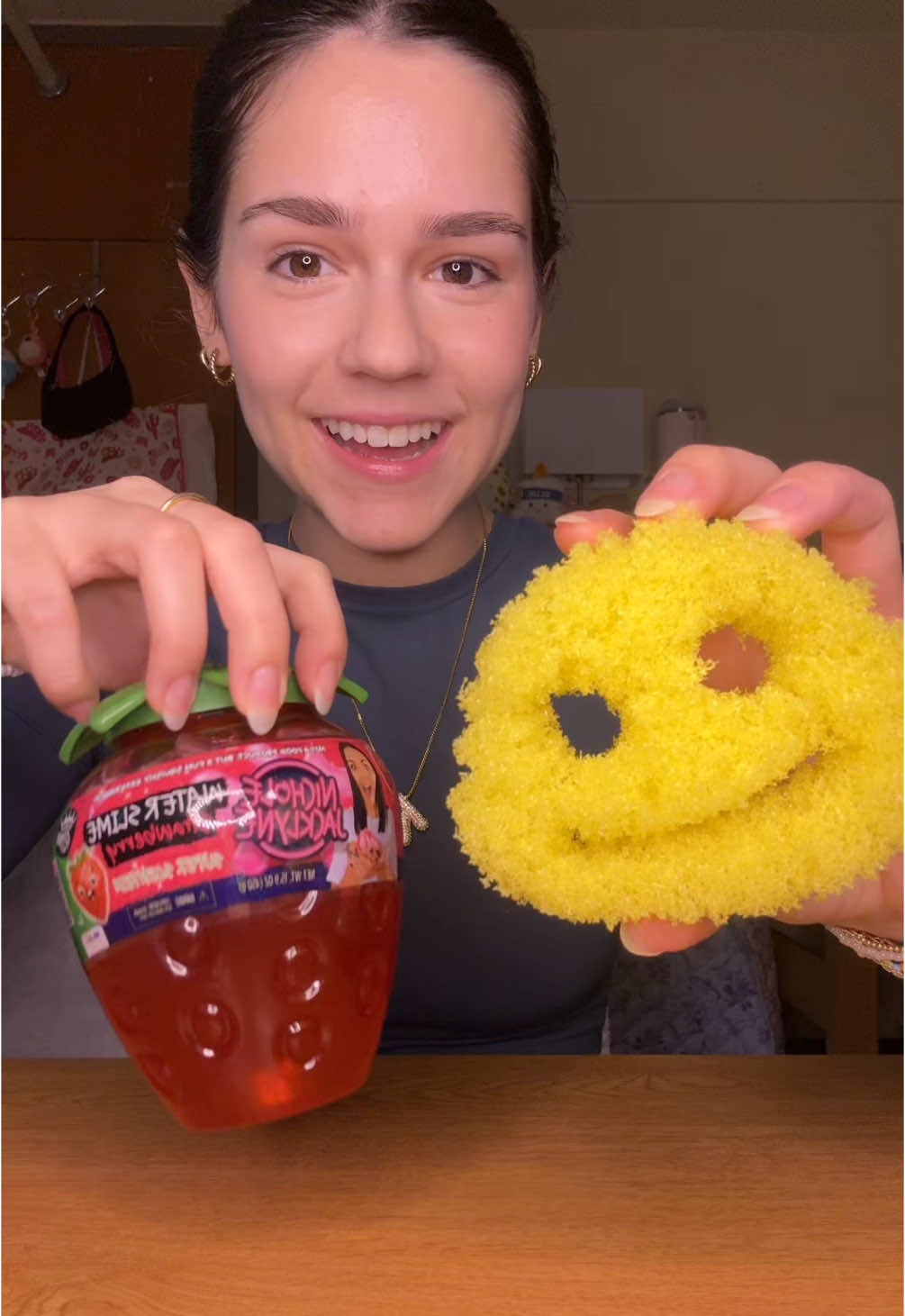 Slime + sponge asmr with store bought slime! @Scrub Daddy 
