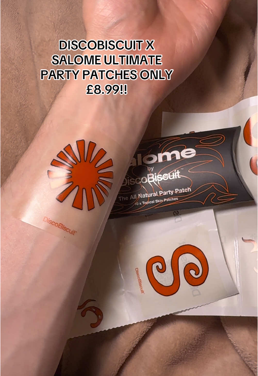 These DiscoBiscuit Salome party skin patches are on sale for only £8.99! They contain ashwagandha, lion’s mane, and maca root! #discobiscuit #discobiscuits #partypatches #energypatches #tiktokmademebuyit 