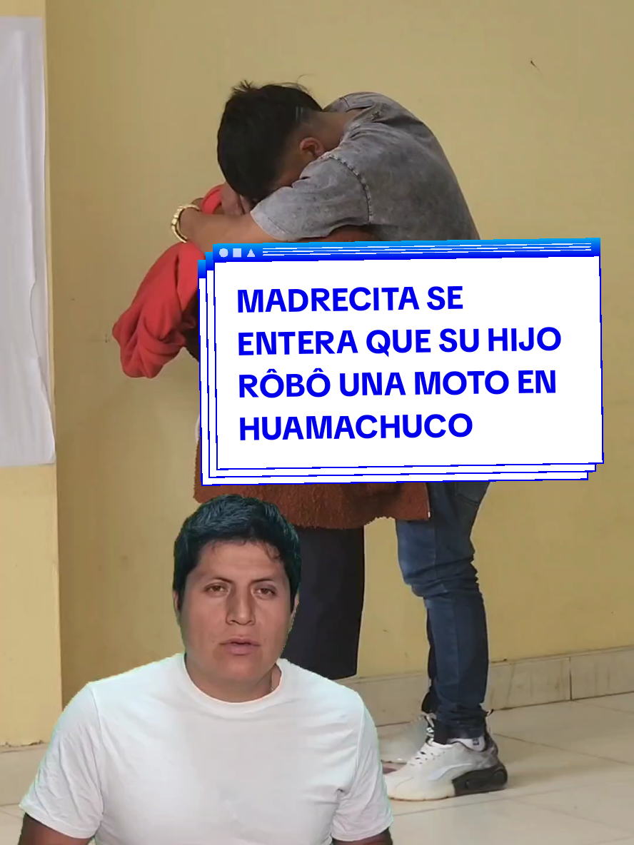 MADRECITA SE ENTERA QUE SU HIJO RÔBÔ UNA MOTO EN #HUAMACHUCO 