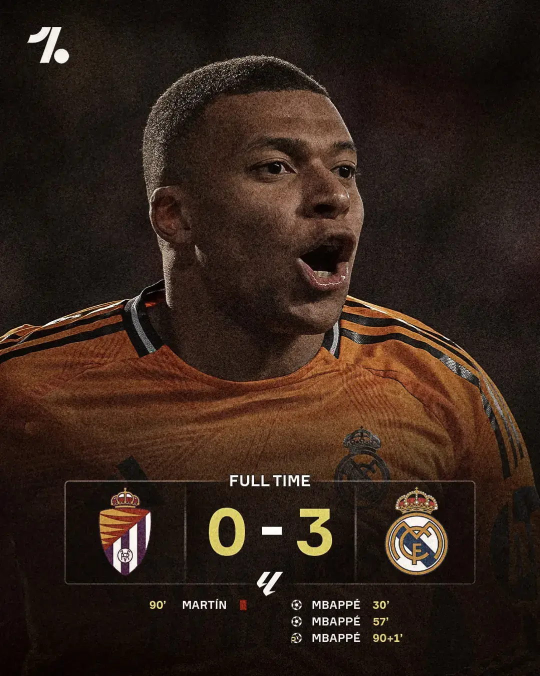 Kylian Mbappé has the first hat-trick of his Real Madrid career under his belt ✨🟠🎩 #mbappe #championsleague #realmadrid #atleticodemadrid #laliga #barcelona #vinijr #bellingham #rodrygo