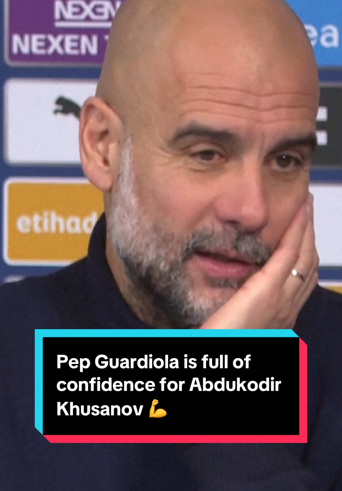 “He will learn, he is young” Pep Guardiola is full of confidence for Man City’s new defender Abdukodir Khusanov 💪