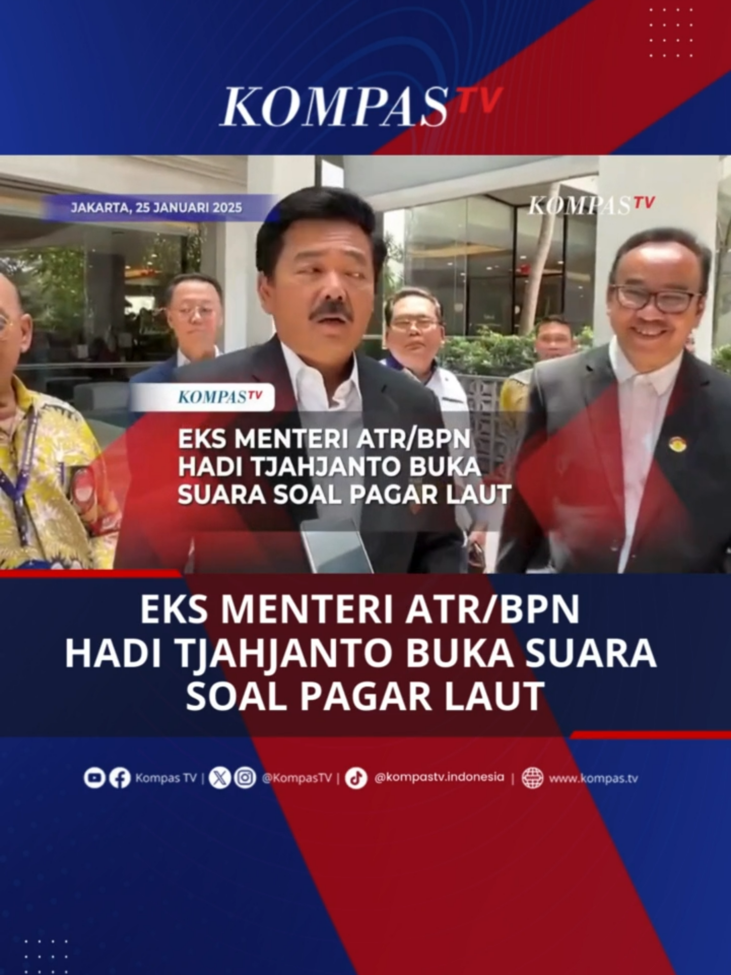 Eks Menteri ATR/BPN Hadi Tjahjanto mengatakan bahwa ranah urusan pagar laut secara teknis bisa ditanyakan ke Kementerian Kelautan dan Perikanan. #TikTokBerita