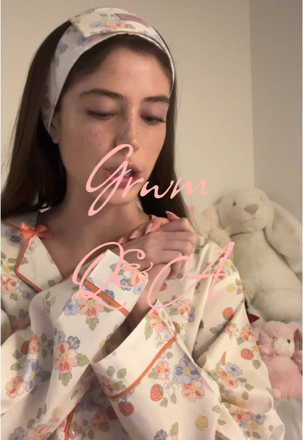 Grwm Q&A 🌸🍓🍰⭐️🗽 pajama set from Between Boutique 