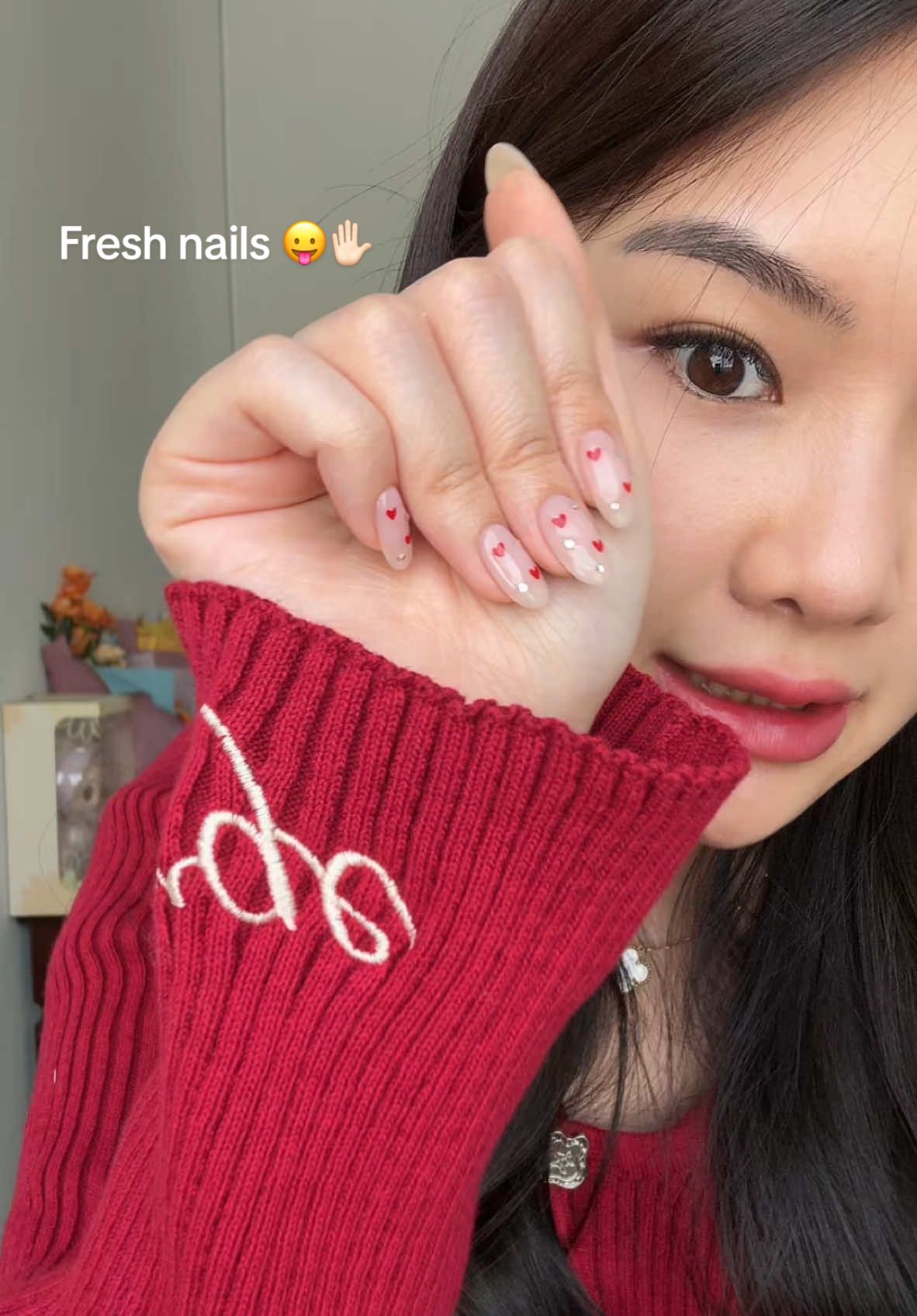 น่ารักมากกกกก ❣️💎 #nailsinspo #freshnails 