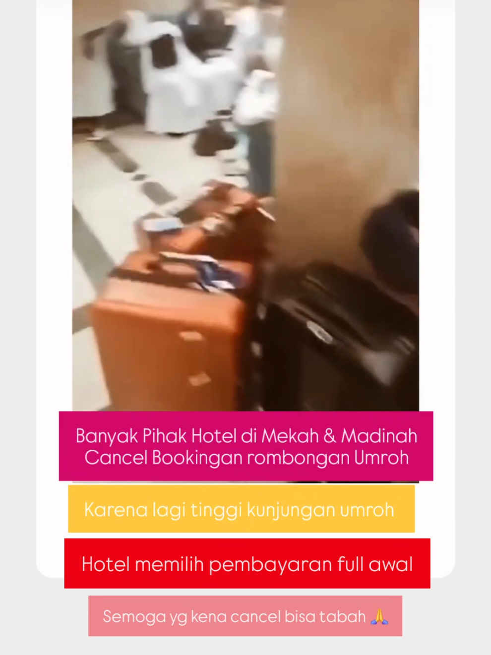 Banyak Hotel di Cancel di Saudi #foryou #fyp #umrah #makkah #madinah 