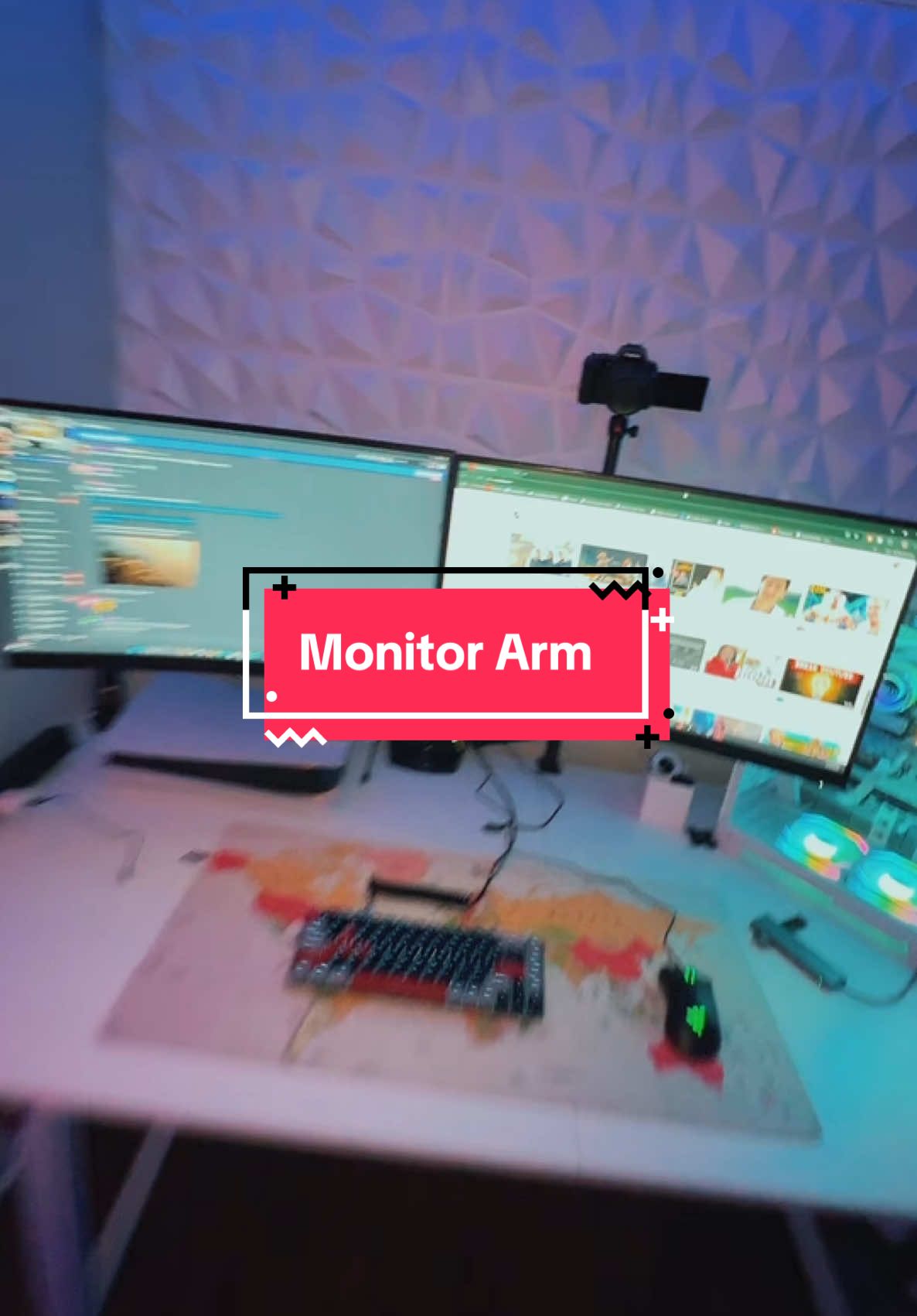 Monitor Arms for my 10k set up #pc #GamingSetup #gamingpc #pcsetup #pcbuilds #pcgaming 