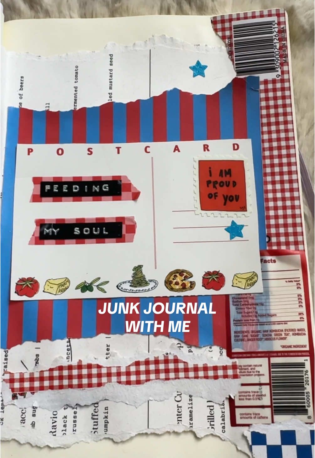 junk journal with meee 🫶🏼🍝⭐️🥰 #junkjournal #junkjournaling #junkjournalwithme #scrapbook #scrapbooking #junkjournalideas 