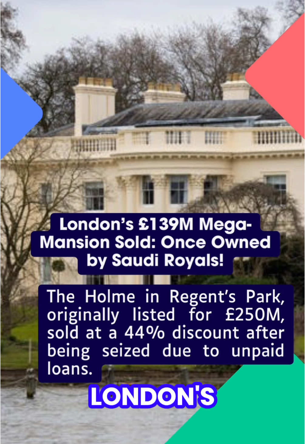 Would you pay £139M for this mansion? #LondonMansion #LuxuryLife #RichAndFamous #PropertyGoals #RealEstateNews #UKNews #fyf #fyp #foryoulondon #newsbuzz #viralvideo #londonlife #luxury #saudiarabia🇸🇦 #superrich 
