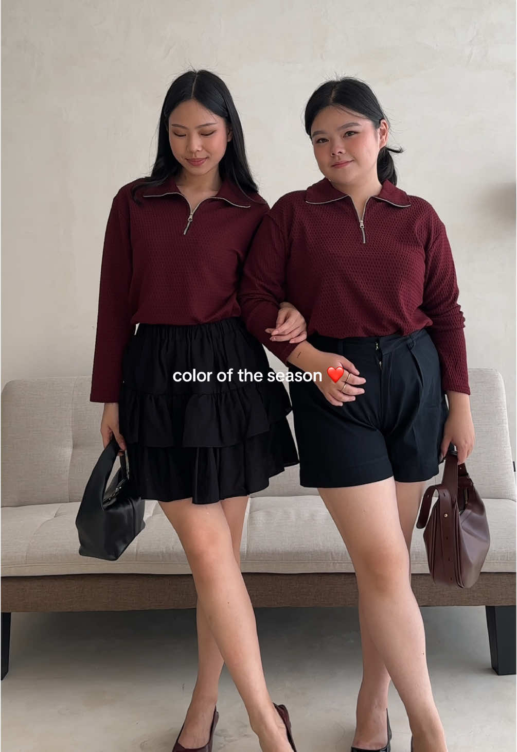 Cakep banget burgundynya ❤️ #PromoGuncang22 #WIBGajian #BeliLokal #fashioninspo #ootdinspiration #outfitngantor #atasanmurah #outfitkampus #bajumurah #outfitcantik #bajucewek #atasanknit #outfitkantor #ootdkantor #atasanwanita #ootdfashion #knittop 